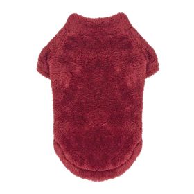 Soft Plush Pullover (Color: Burgundy, size: 2X-Large)